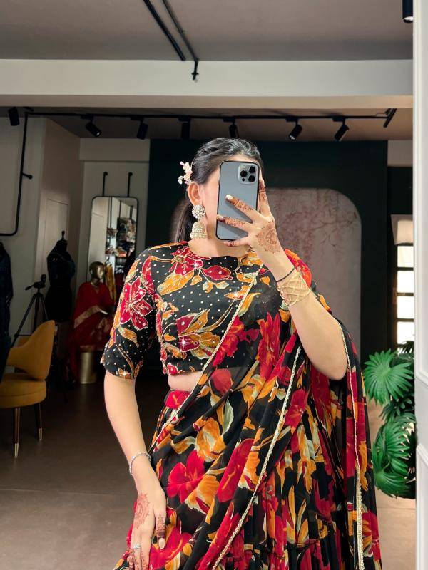 LNB 1145 Marble BLK Bulk Lehenga choli exporter in Mumbai